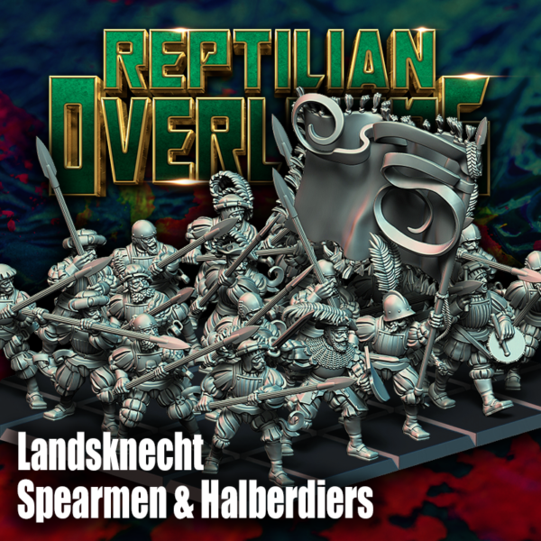 landsknecht spearmen and halberdiers